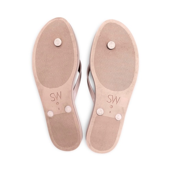 Stuart Weitzman Imitation Pearl Flip Flop in Poudre Size 9 - Picture 6 of 8